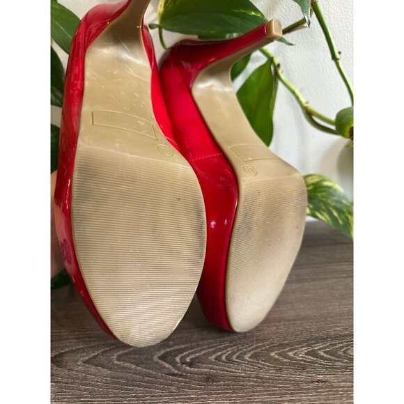 Candie’s Red Patent Leather High Heels - Size 8.5 - Picture 5 of 8